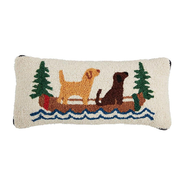 Mud Pie Canoe Hook Wool Pillow