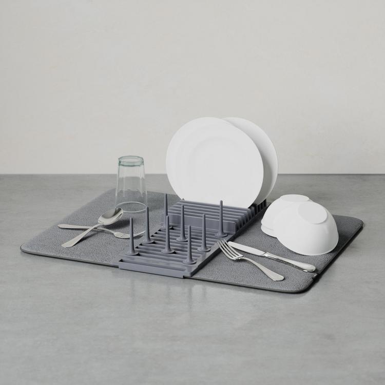UDry Mini Dish Drying Rack with Mat