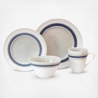 Rustic Stripe 4-Piece Place Setting, Service for 1