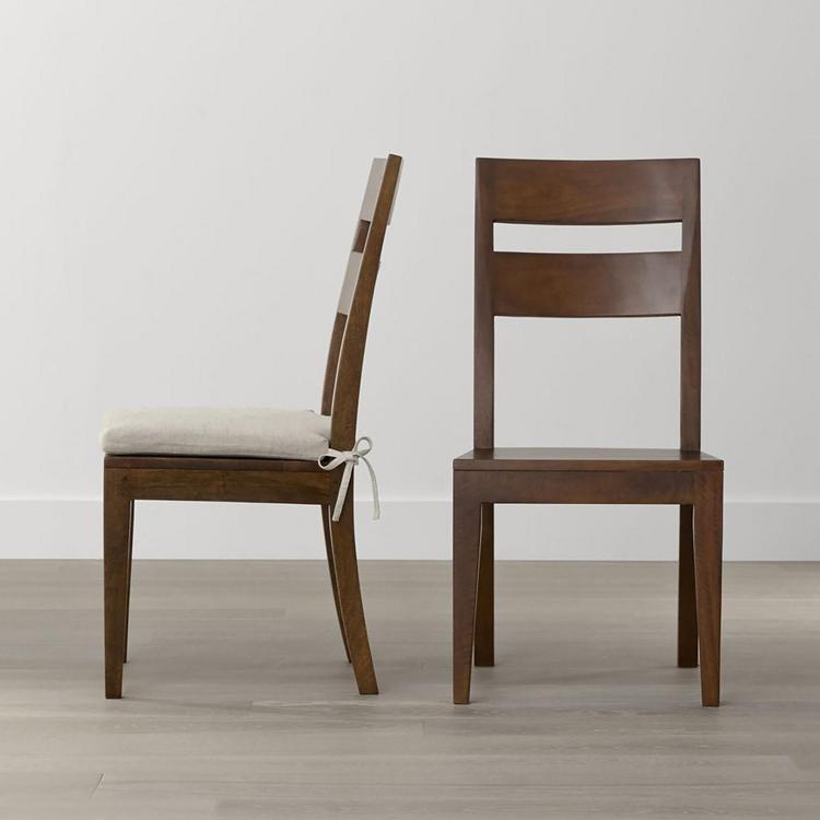 Crate and barrel wood deals dining chairs