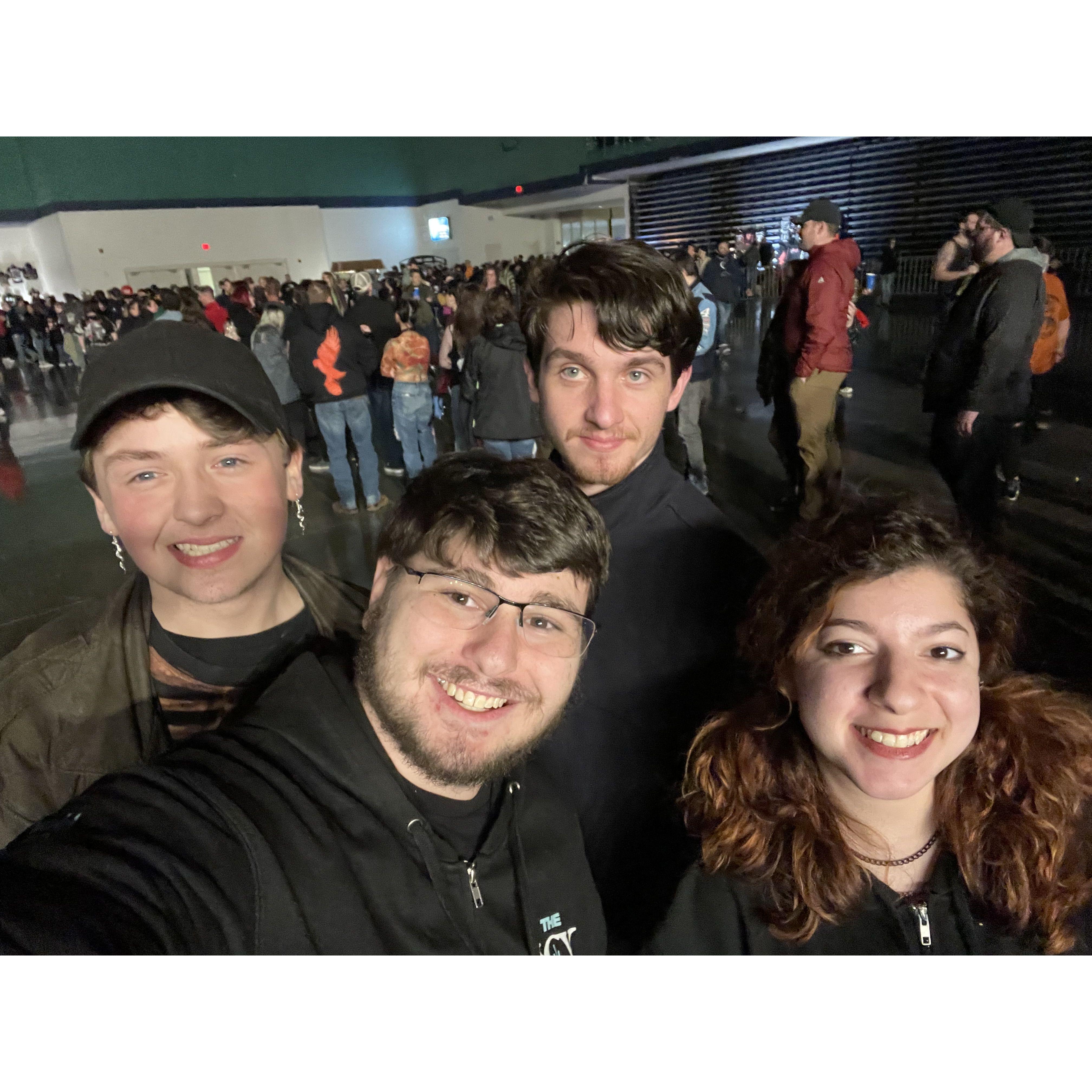 Rockzilla tour Feb '23 with friends and groomsmen Jayden and Grover pictured