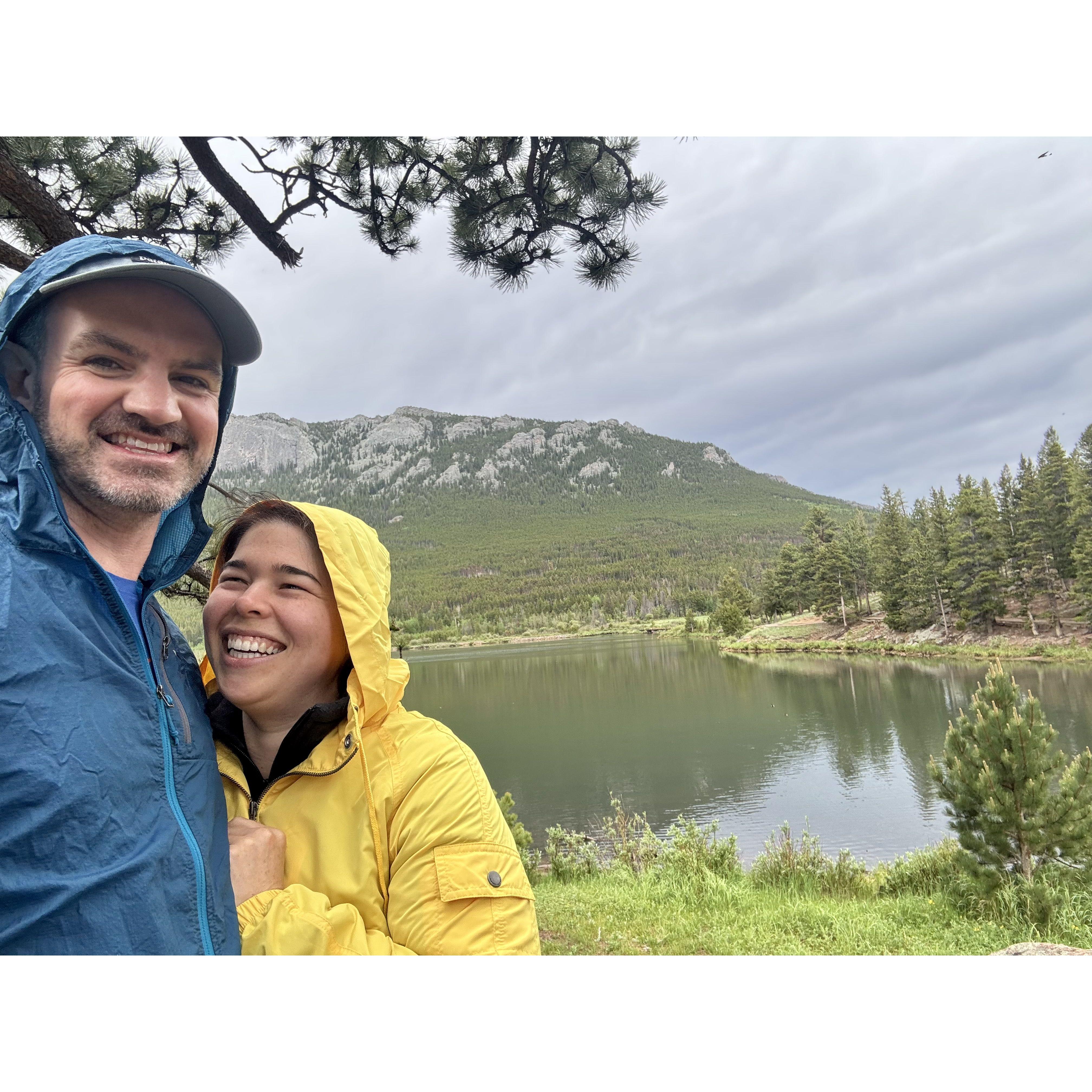 Lily Lake on a rainy Tuesday in June
