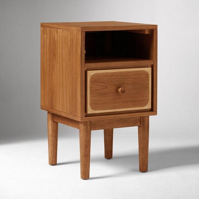 Emma Chamberlain Two-Tone Nightstand, Cool Walnut