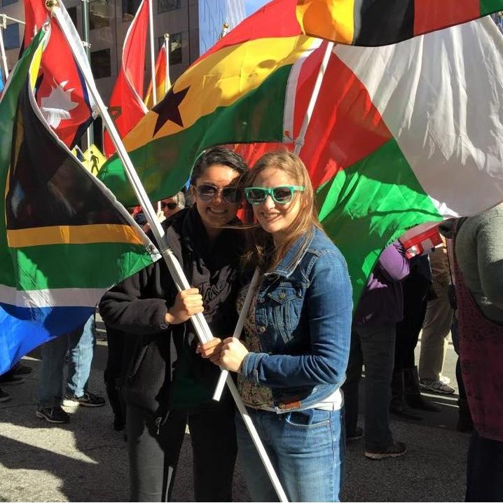 Marching with the Peace Corps (If you didn't know already, Alice was stationed in Ecuador!).