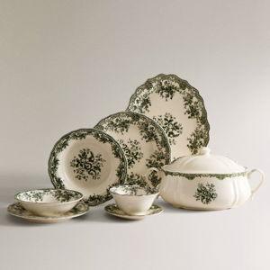 Vajilla Floral Verde | Zara Home