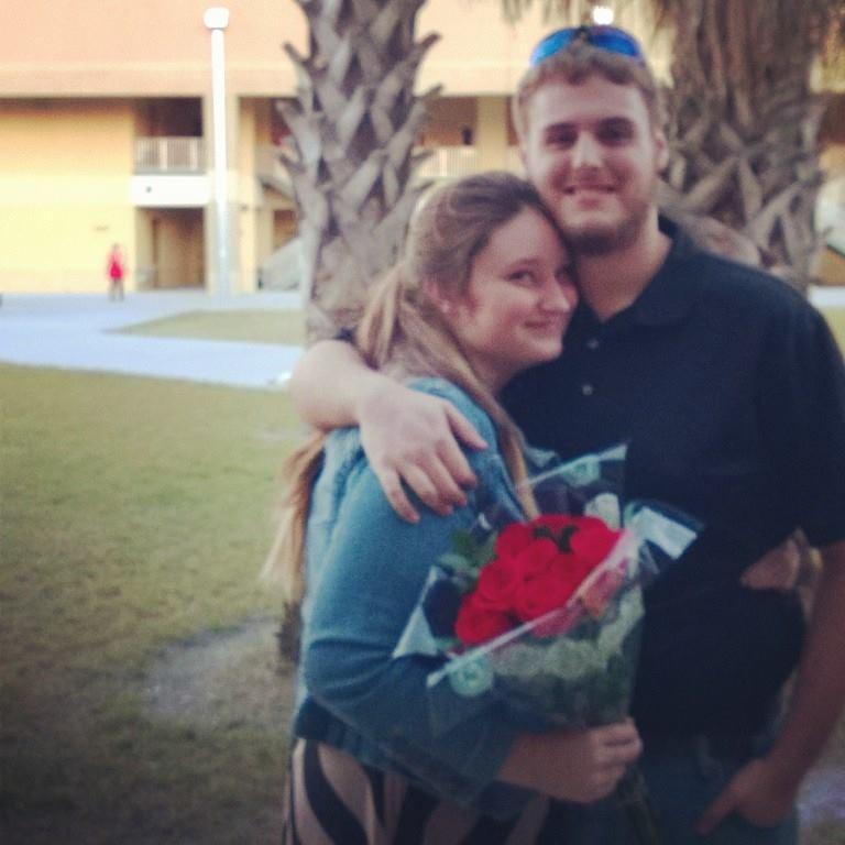 Raf brought Natalie this beautiful bouquet of roses after her junior clarinet solo on Valentine's day in 2014.