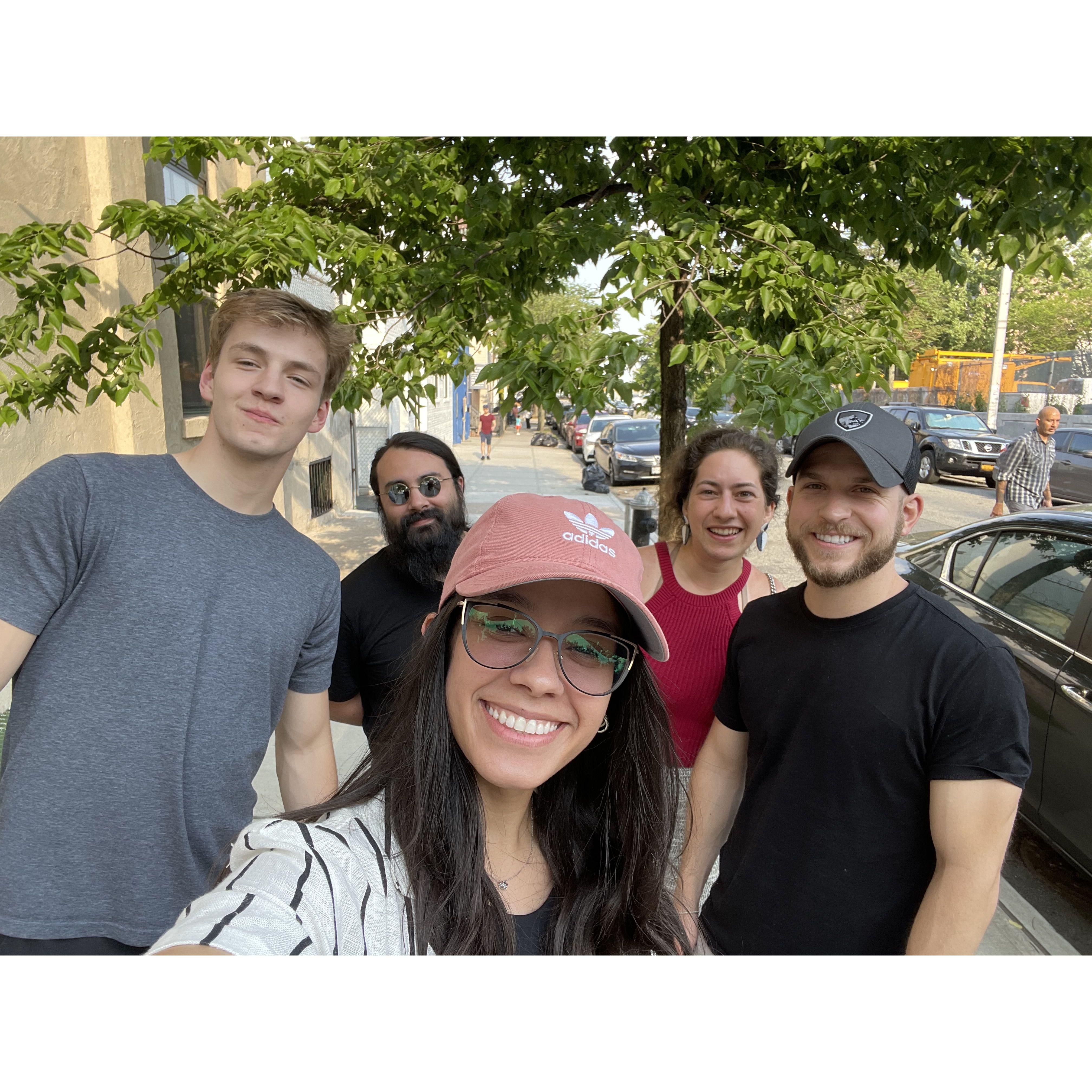Friends in town