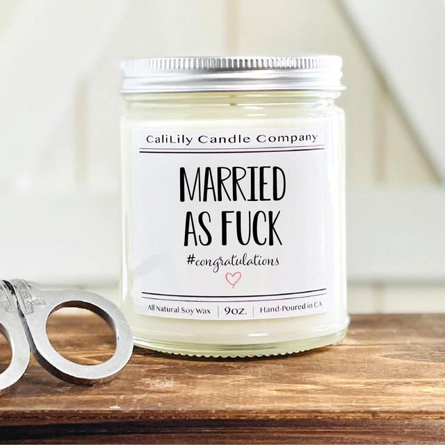 Married As Fuck | Funny Wedding Gift For...