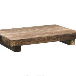 Wood Riser Tray, Wood Pedestal for Kitchen Counter Sink (12 x 7 Inch,Brown)