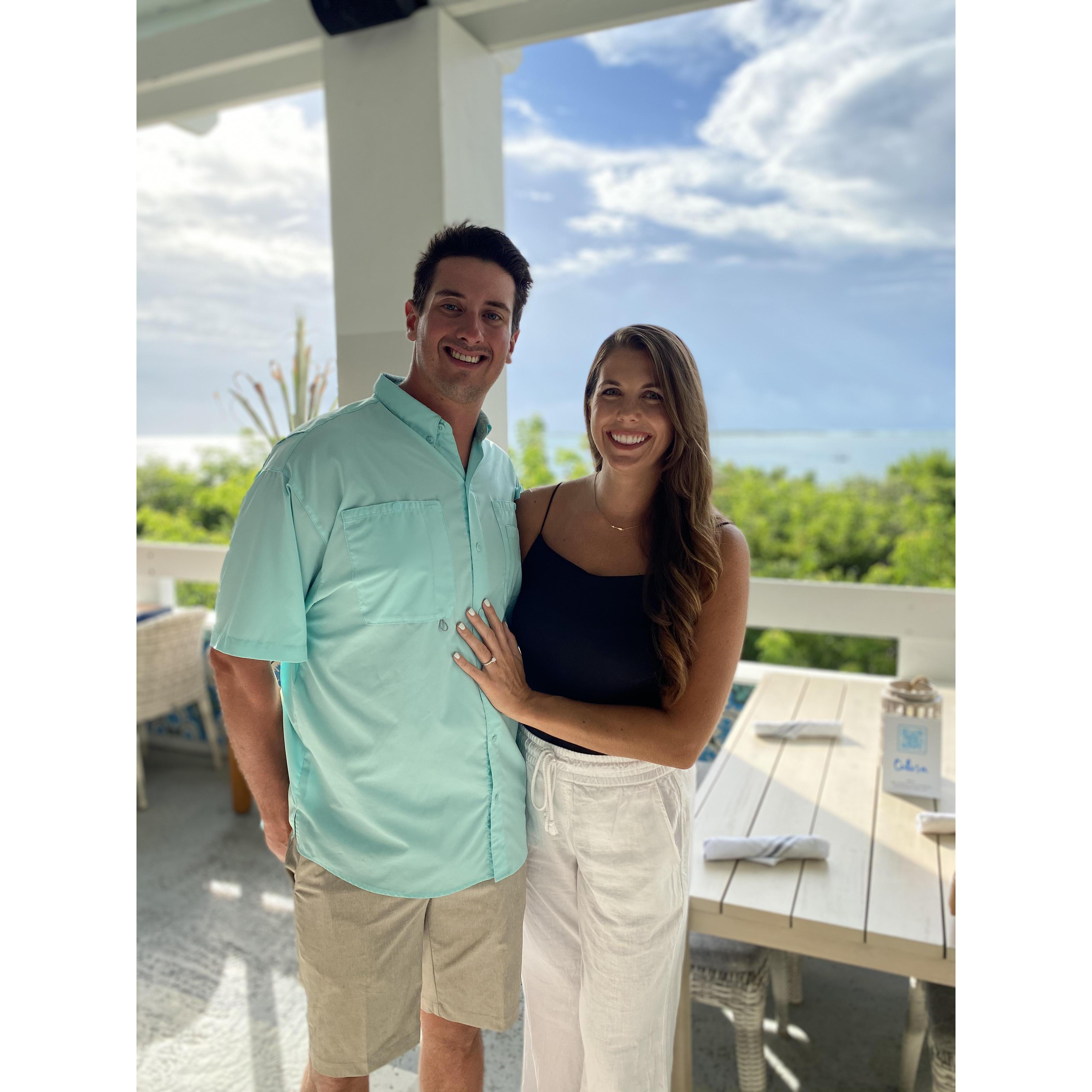 Our first picture as an engaged couple!