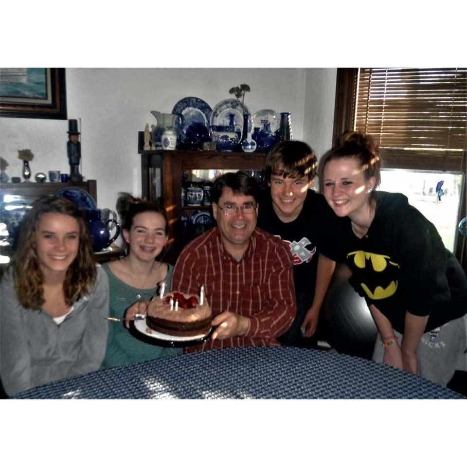 Declan and Shannon with their Dad and some old friends