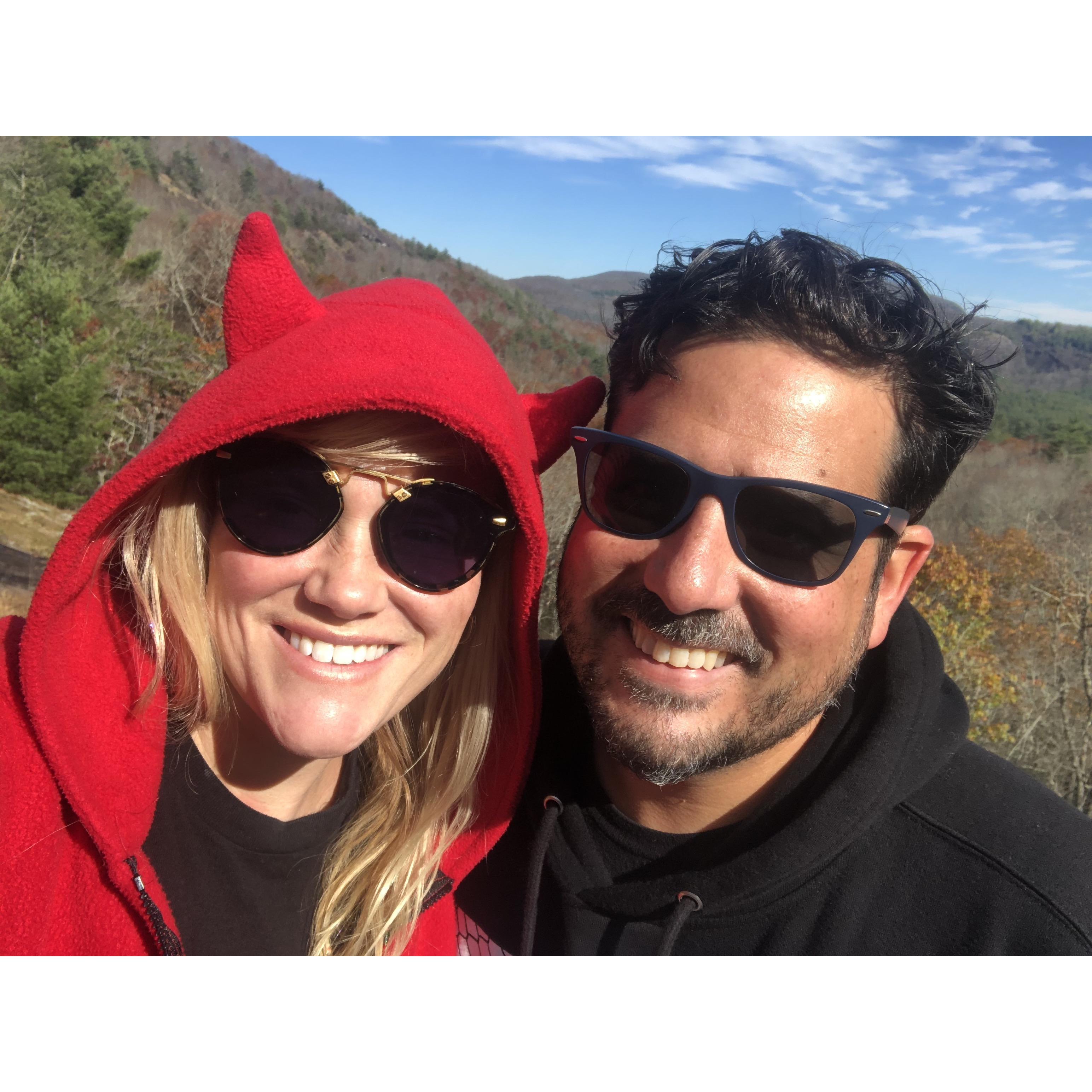 Hiking in the NC mountains is one of our favorite things to do!