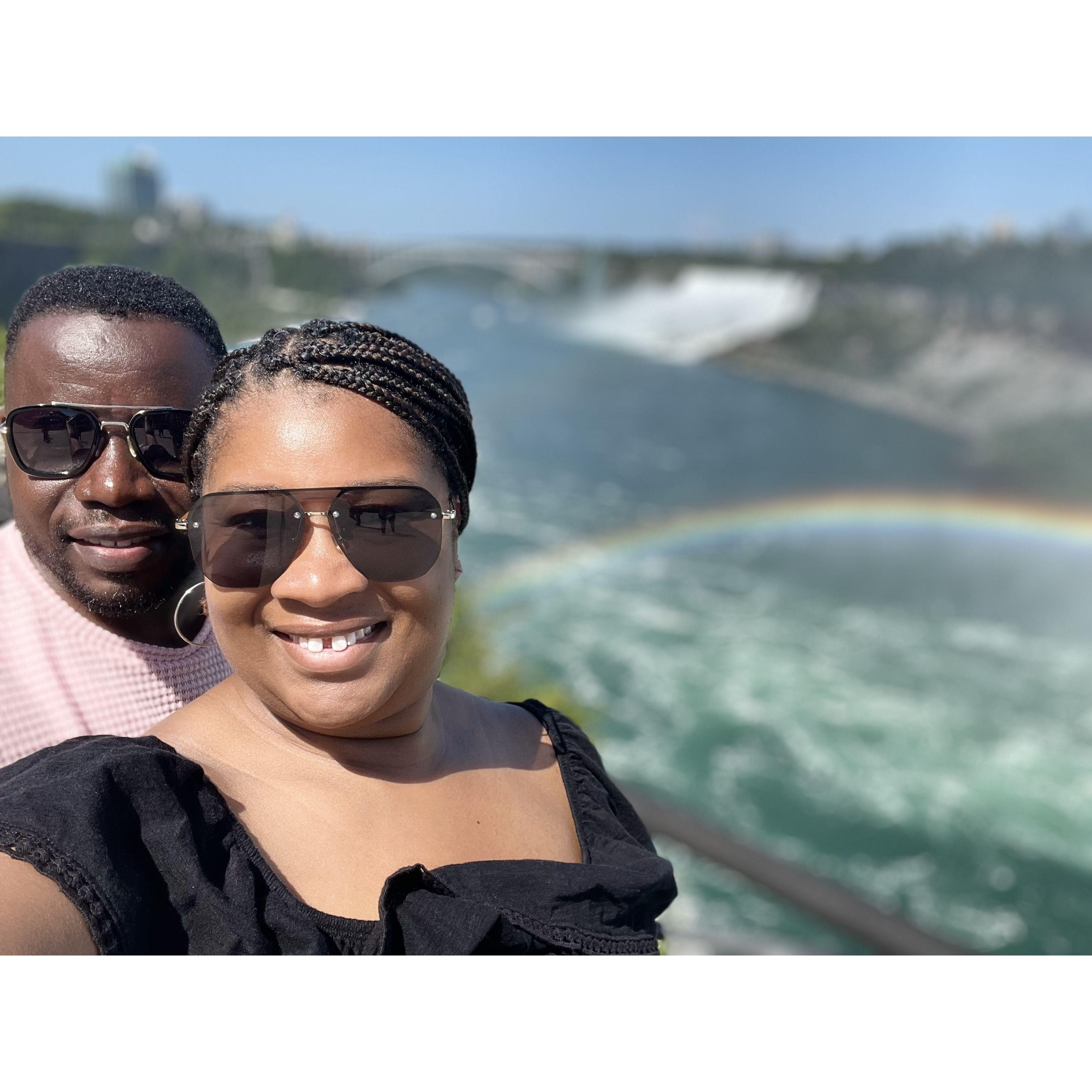Holding on to the promises of God–the rainbow signifying God's promises.