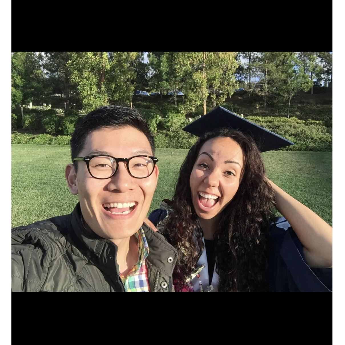 We had just started dating when Cici graduated from her undergraduate in 2016!