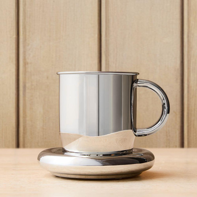 Emma Chamberlain Stainless Steel Mug and Button Saucer Set