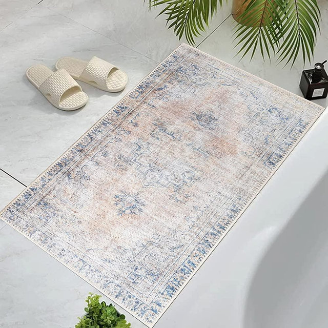 Monolia Machine Washable Area Rugs Perfect for House Living Room, Bedroom, Bathroom, Kitchen, Entryway Rug, Vintage Rug, Persian Home Decor, Floor Decoration (2' X 3')