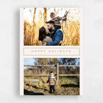 Beige Standard Holiday Card - Chauncey