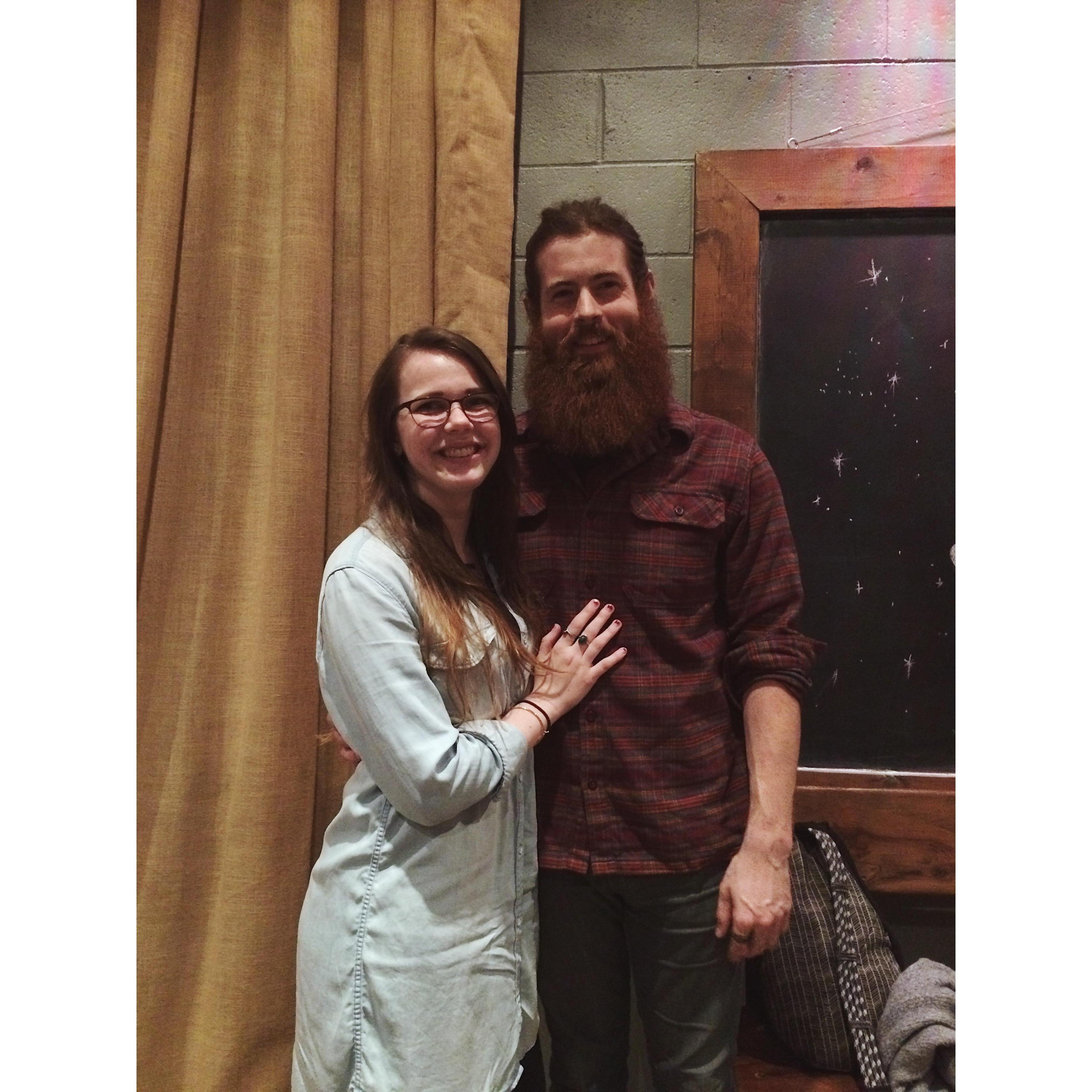 Our first photo as a couple. This is at Grace Midtown church. Also known as one of the places we "met again" at.