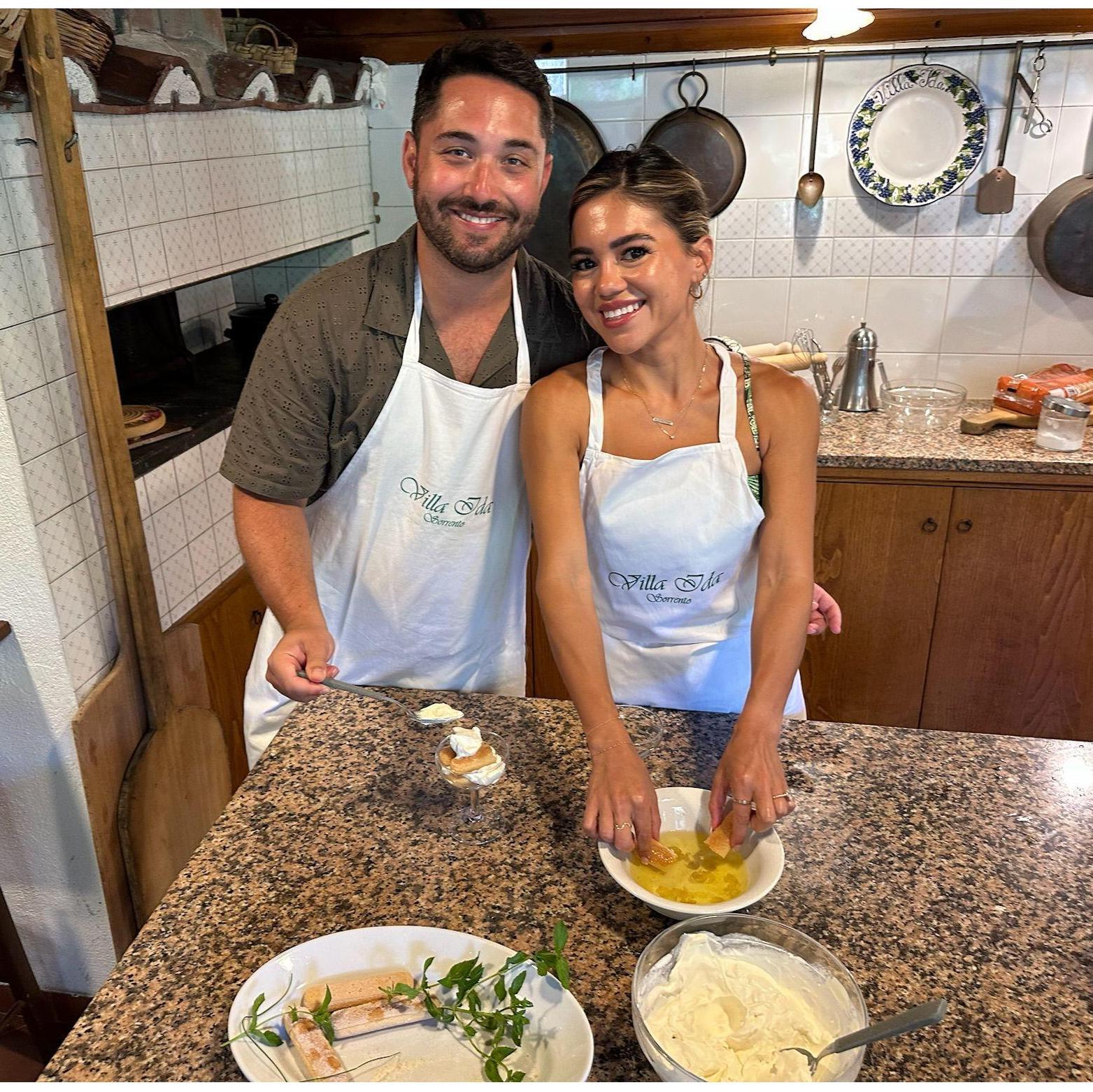 Making gnocchi and lemon tiramisu in Italy