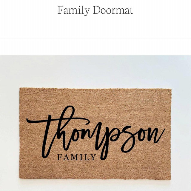 Decorative Personalized Family Doormat