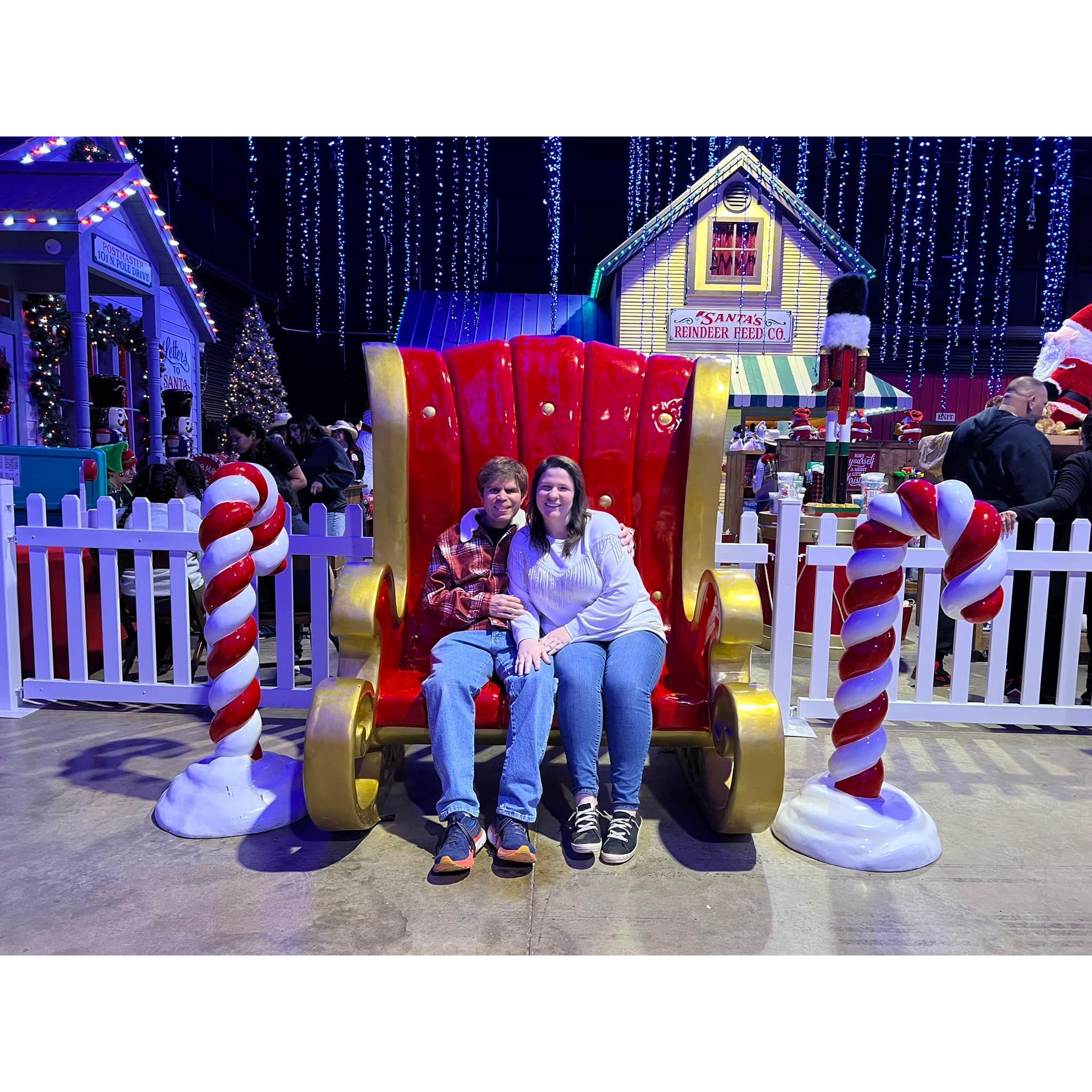 First time at Santa's Wonderland in College Station