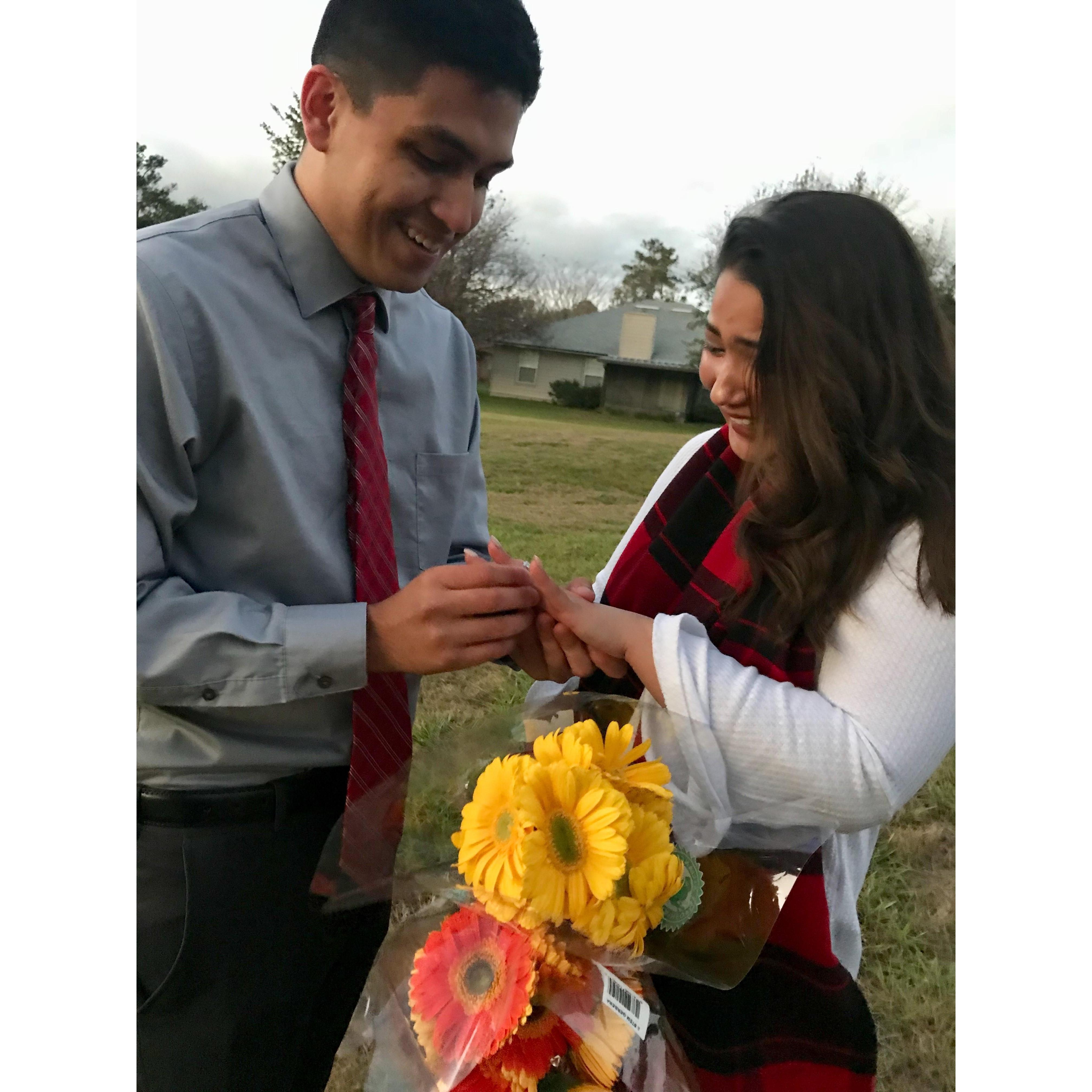 After saying yes!
