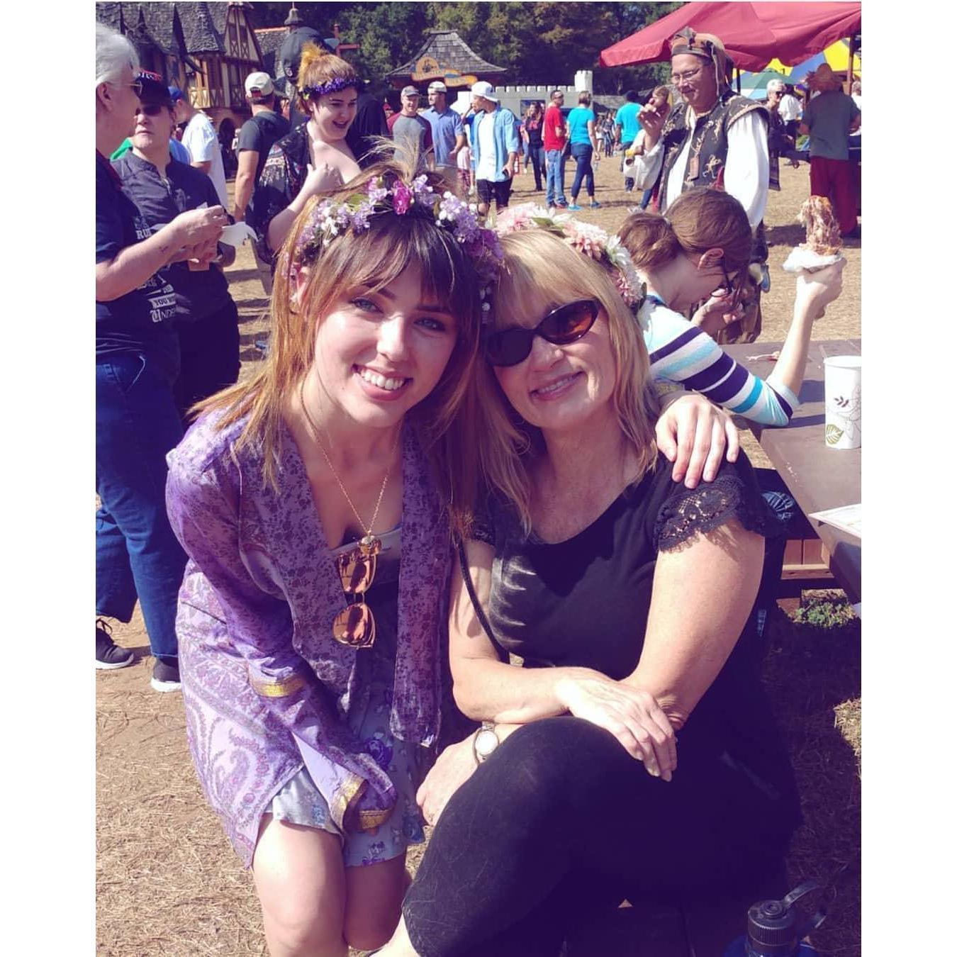 Kaitie and Faith at the Carolina Renaissance Festival 2018