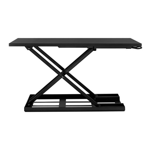 Mount-It! Standing Desk Converter, Height Adjustable Sit Stand Desk, 32x22 Inch Preassembled Stand Up Desk Converter, Ultra Low Profile Design, Black