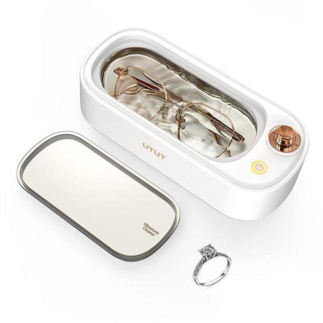 Ultrasonic Jewelry Cleaner, Portable 48KHz Ultrasonic Cleaner with 4 Modes for Eye Glasses, Watch Strap, Earrings, Ring, Necklaces, Razors(400ml)
