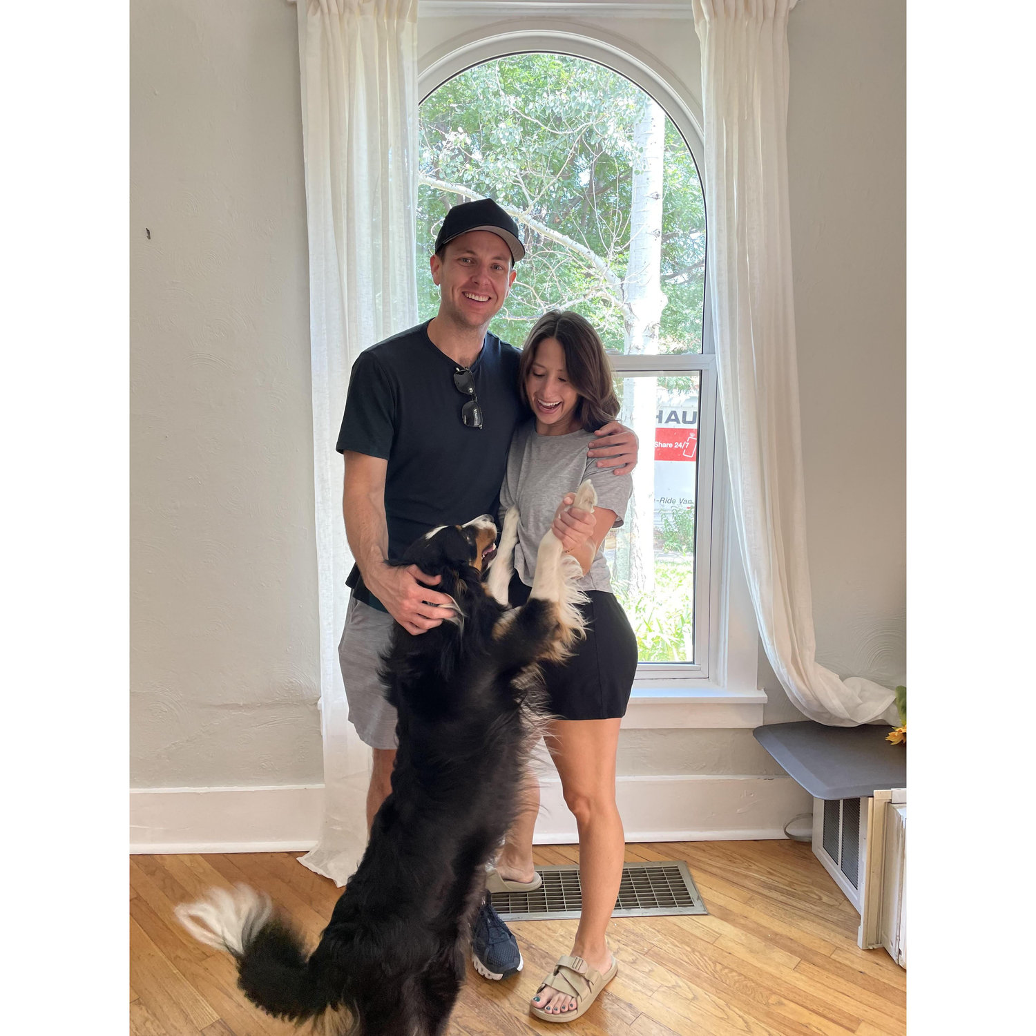The first photo in our new home in Denver. Peep the moving truck in the background!