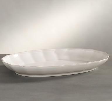Charlotte Oval Platter, White