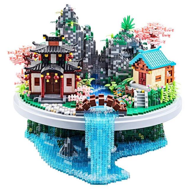 JXRLMB 7626 PCS Micro Building Blocks Set Chinese Peachtree Model for Adults Decorative Creative Toy Present for Children Age of 14+ Cherry Blossom Tree Building Set