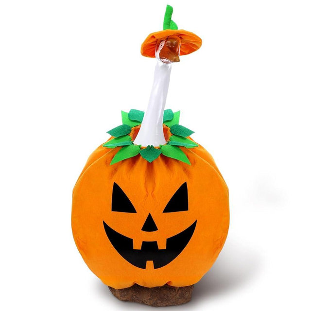 PullCrease Goose Outfit Porch Goose Outfits Yard Goose Clothes Silly Lawn Goose Shirt For 23'' Plastic Cement Goose Duck Decorations(Pumpkin)