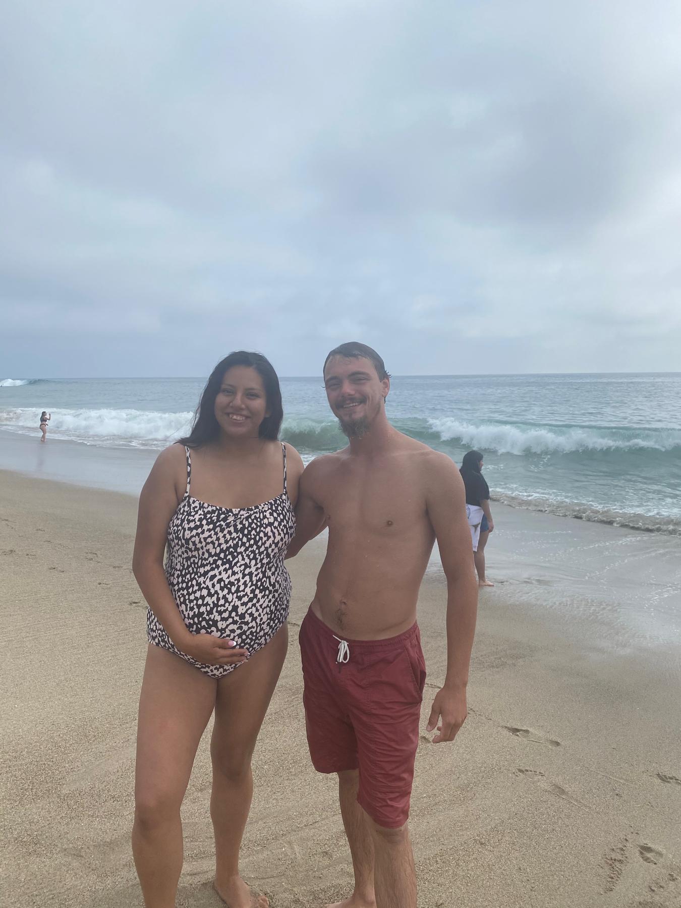 Daisy and David at lake Michigan!
She was pregnant with their second son, Michael.