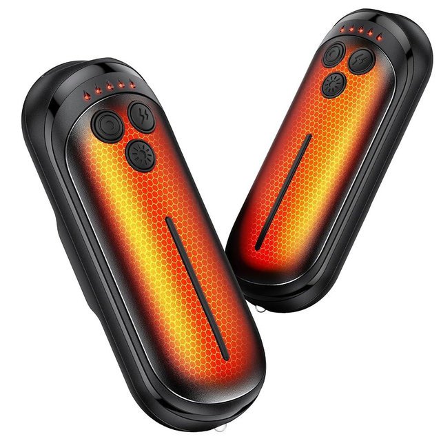 DeeKom Rechargeable Hand Warmers 2 Pack, 6000mAh Electric Hand Warmer Rechargeable, 2 in 1 Portable Hand Warmers with AI Smart Chips, Outdoor, Hunting, Camping for Family for Christmas
