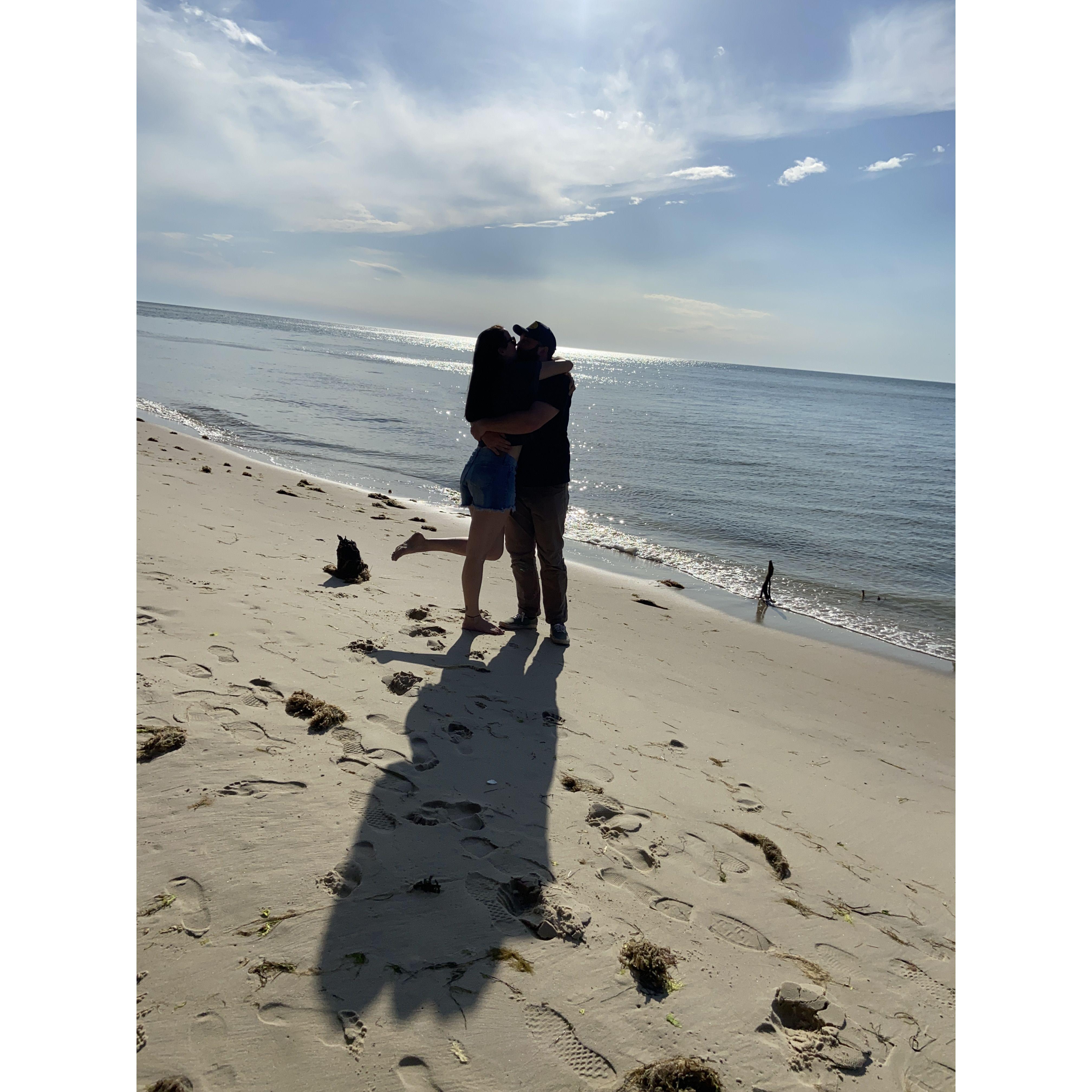 Private beach in Cape Charles, Virginia.