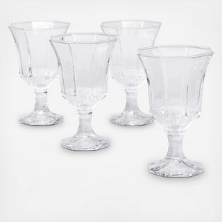 Pressed Glass Wine Glass, Set of 4