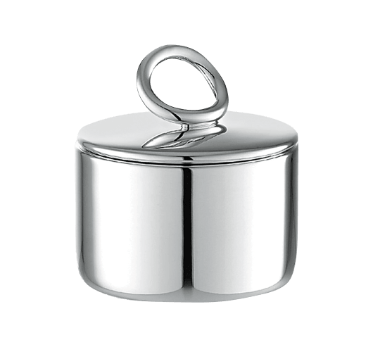 CHRISTOFLE- Silver metal sugar bowl-Vertigo