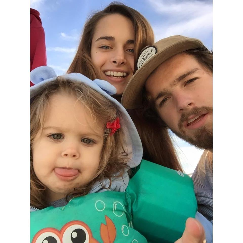 Family aboard daddy’s first sailboat
