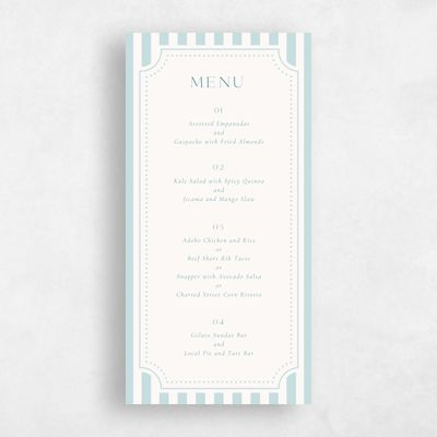 Iceberg, Blue Wedding Menu - Plateau