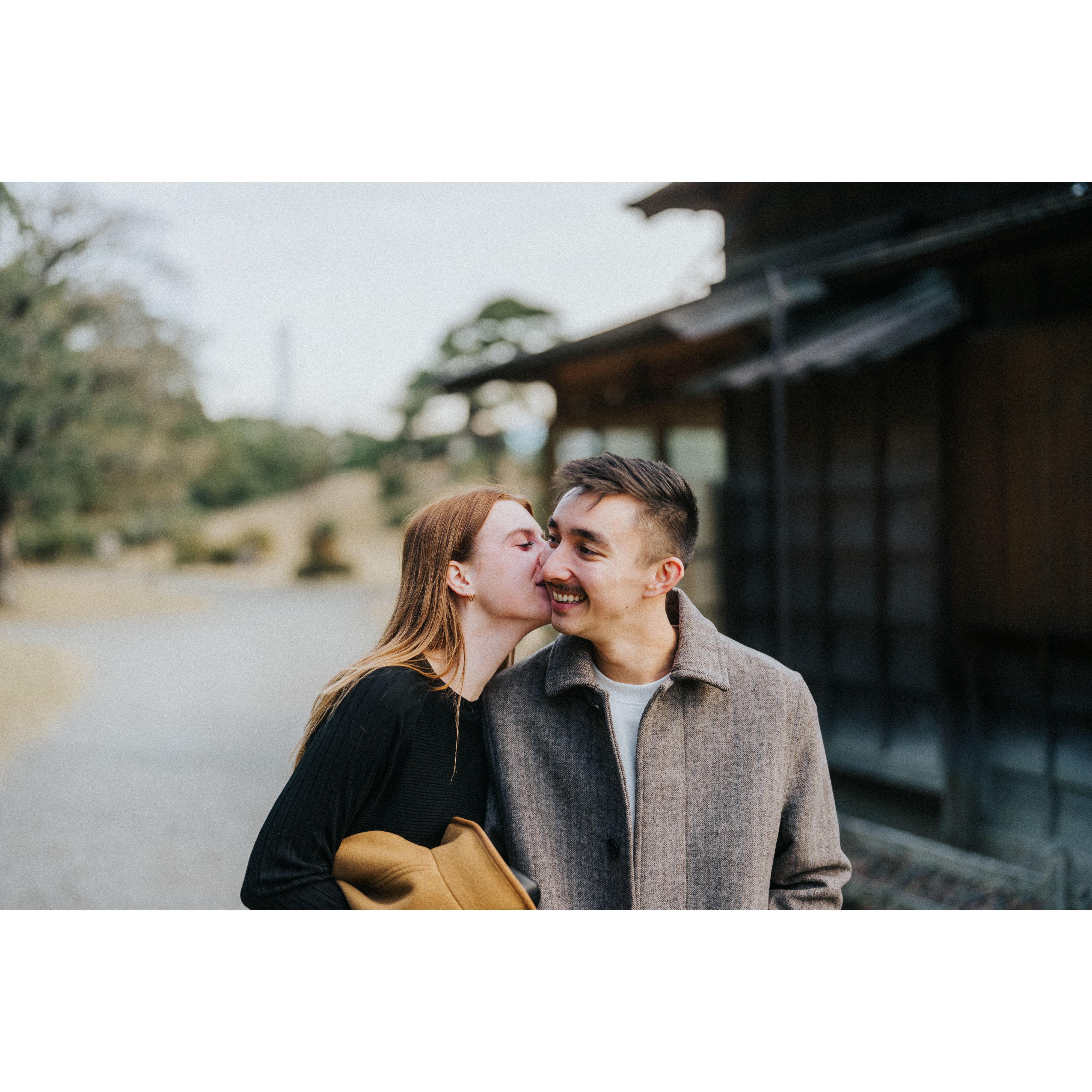 hamarikyu garden - AFTER Kelly decided to get down on one knee
