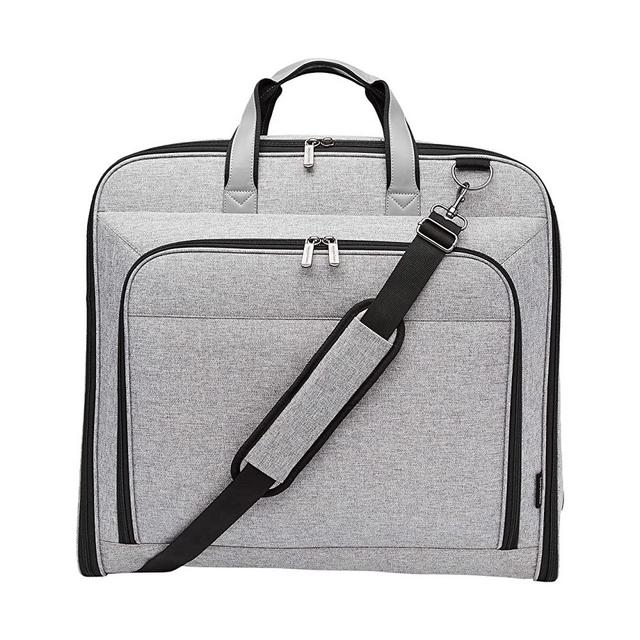 Amazon Basics Carry-On Garment Bag for Travel and Business Trips with Shoulder Strap - Gray