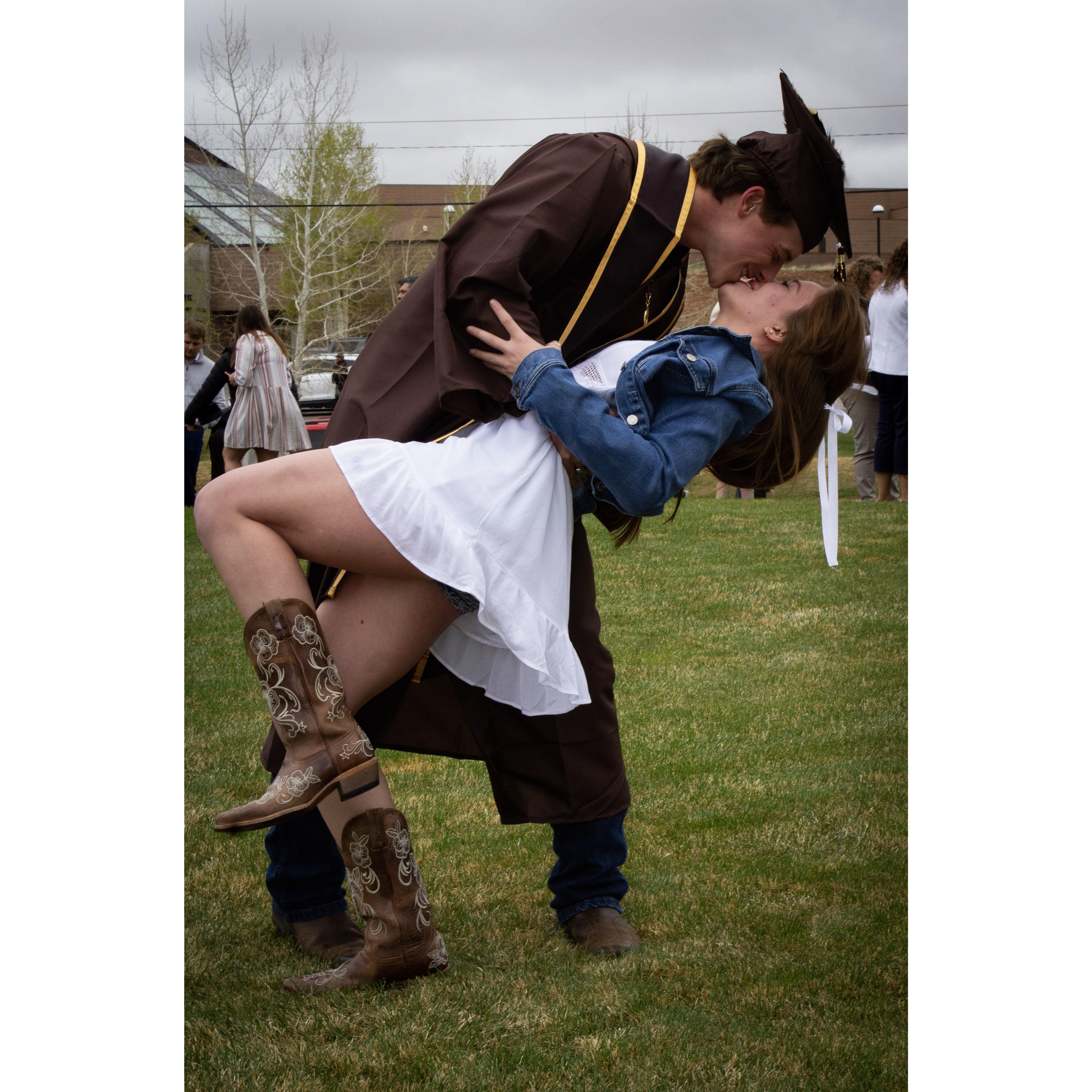 Aidan's undergraduate graduation from UWyo May 2023.