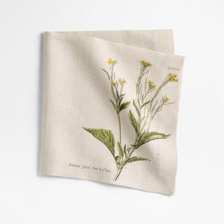 Marin Flower Printed Linen Napkin, Set of 4