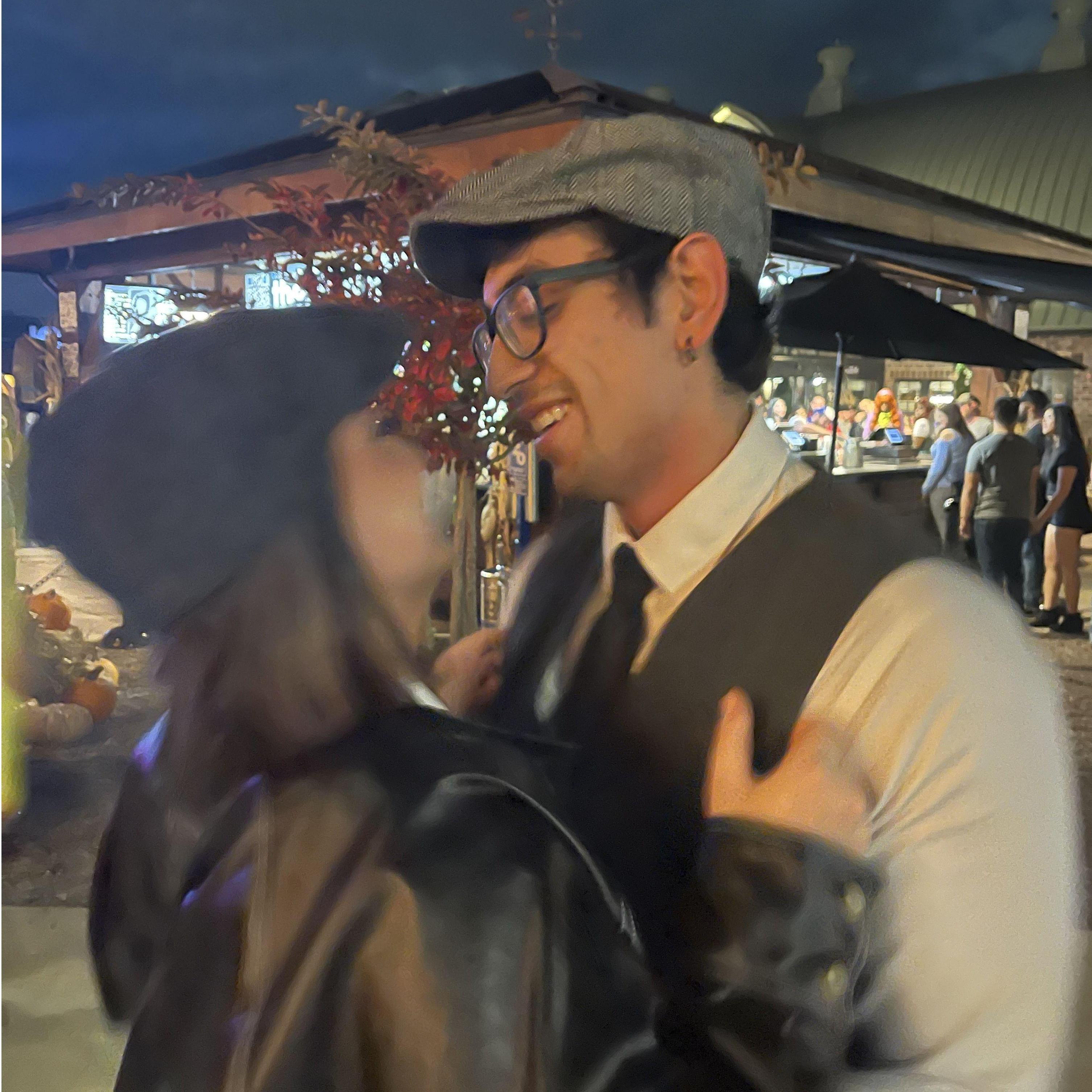 This was our first halloween together... guess the outfits! hint: something to do with blinders being peaky