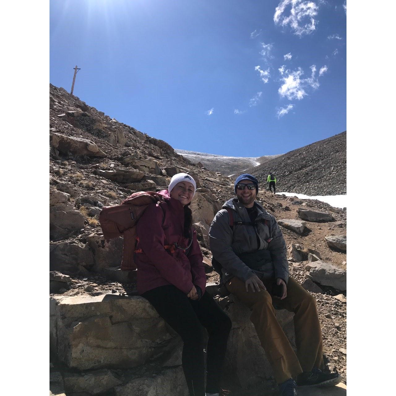 Alex took me on my first 14er, Mount Sherman.