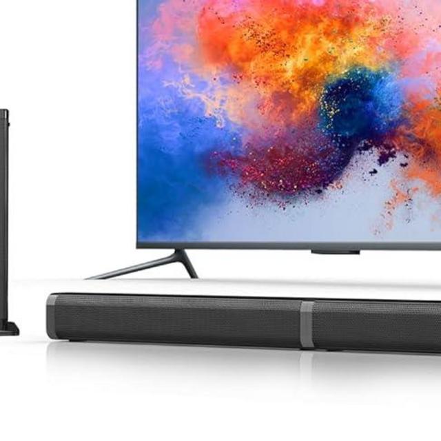 Puxinat 2 in 1 Separable Sound Bars for TV with Subwoofer, Bluetooth 5.0 Surround Sound System for Home Theater, ARC/Optical/Aux/USB TV Speaker, Treble/Bass Adjust, 10 EQ Modes, Remote Included