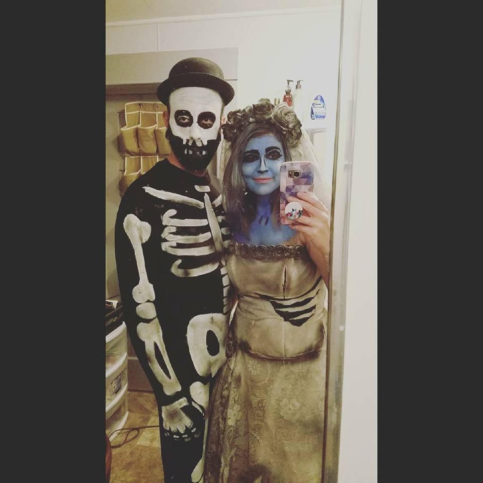 When we went as the couple for Corpse Bride for Halloween