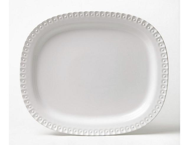 Southern Living Alexa Embossed Stoneware Oval Platter