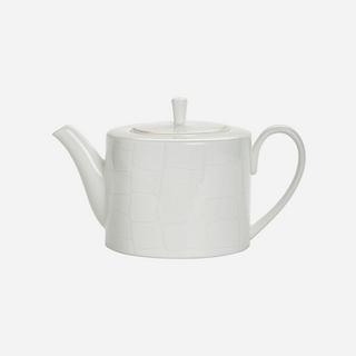 Alligator White Teapot